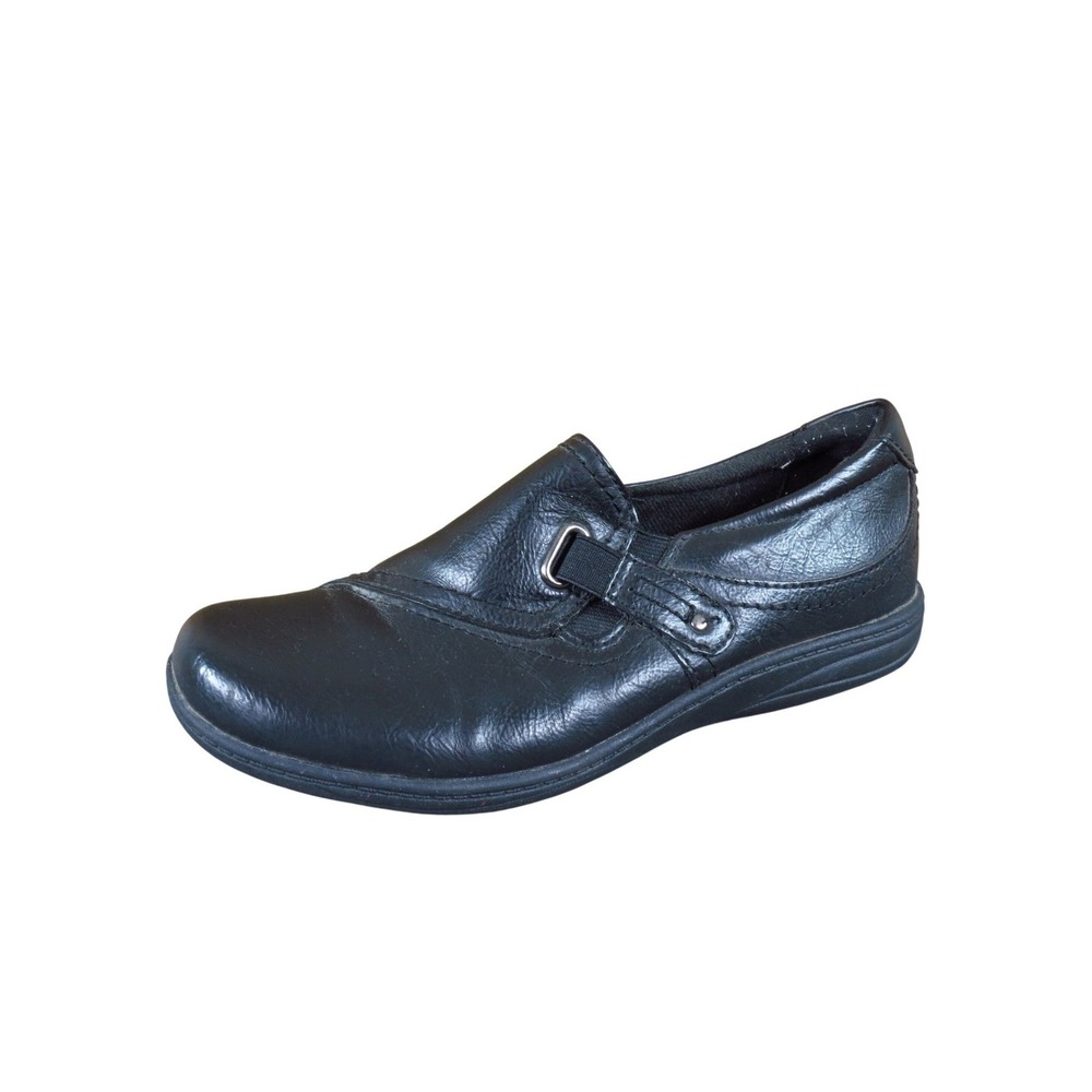 Earth Spirit Reni Women Slip On Loafer 6.5 Walking Comfort Black Synthetic